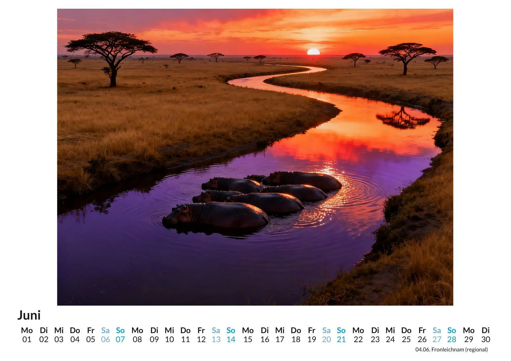 Bild: 9783695330133 | Nilpferd | Julian Maier | Kalender | Deutsch | 2026 | FlipFlop