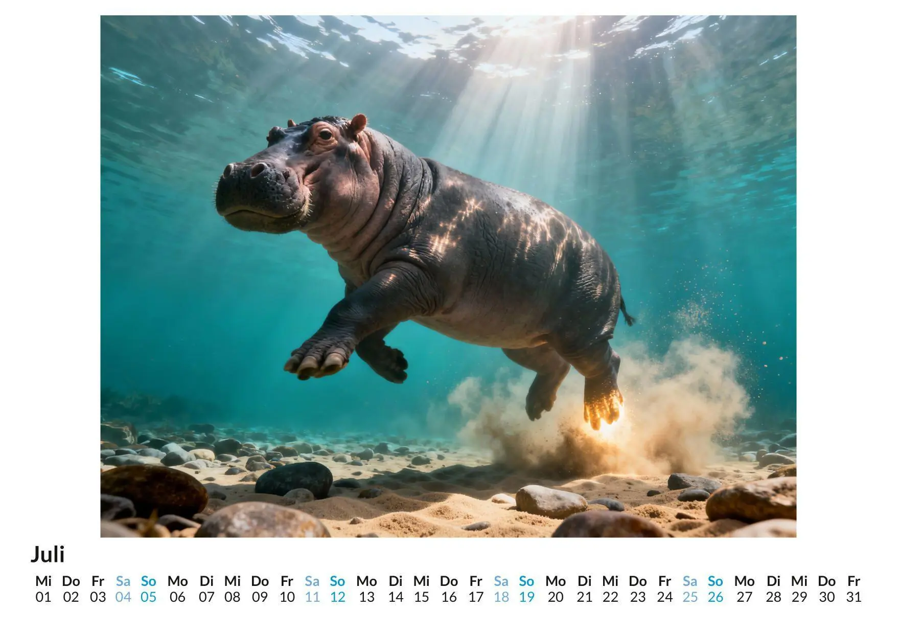 Bild: 9783695330133 | Nilpferd | Julian Maier | Kalender | Deutsch | 2026 | FlipFlop