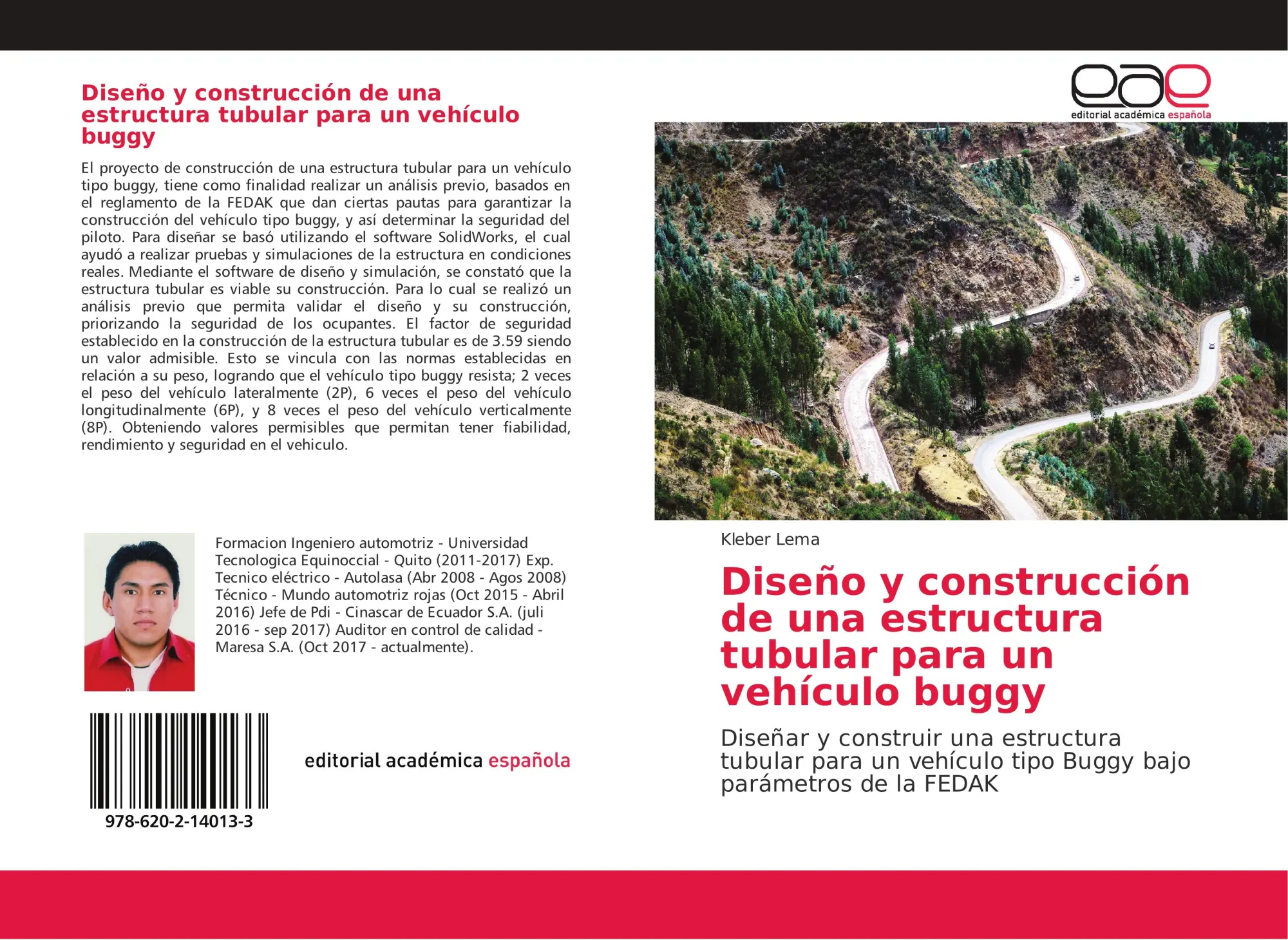 Cover: 9786202140133 | Diseño y construcción de una estructura tubular para un vehículo buggy