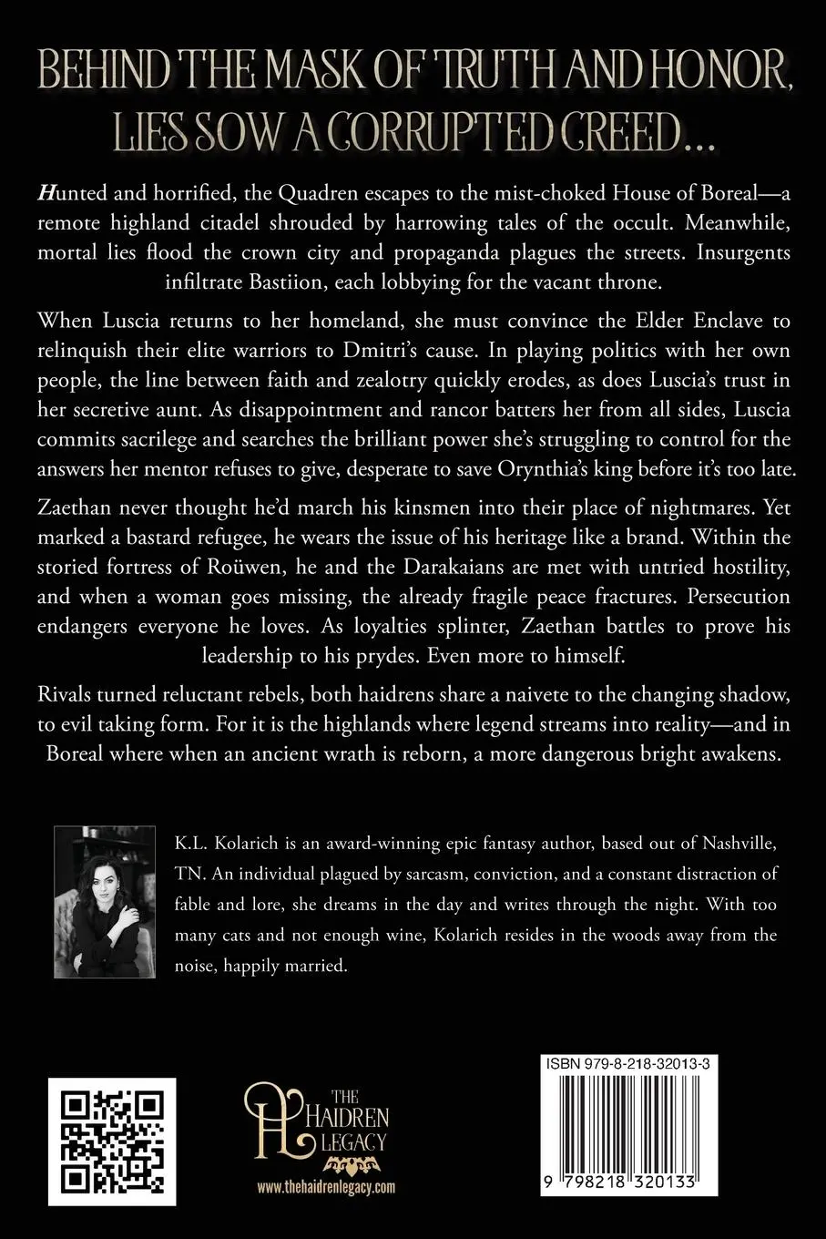Rückseite: 9798218320133 | House of Boreal | K. L. Kolarich | Taschenbuch | The Haidren Legacy