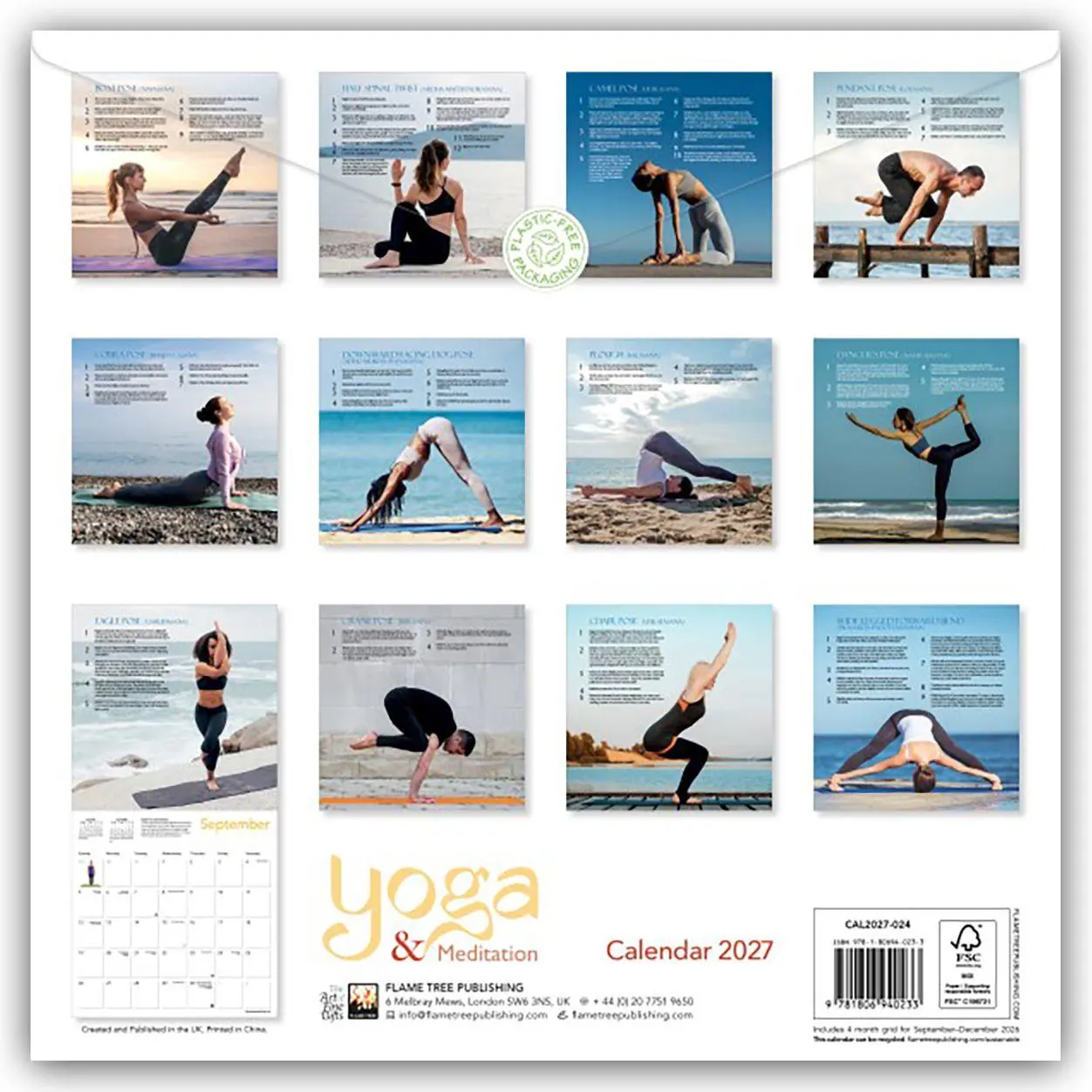 Rückseite: 9781806940233 | Yoga &amp; Meditation 2027 - Original Flame Tree Publishing-Kalender...
