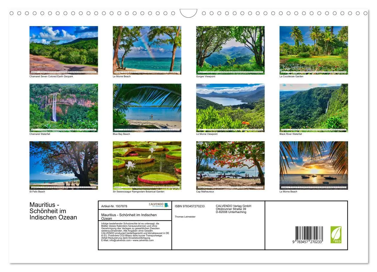 Bild: 9783457270233 | Mauritius - Schönheit im Indischen Ozean (Wandkalender 2026 DIN A3...