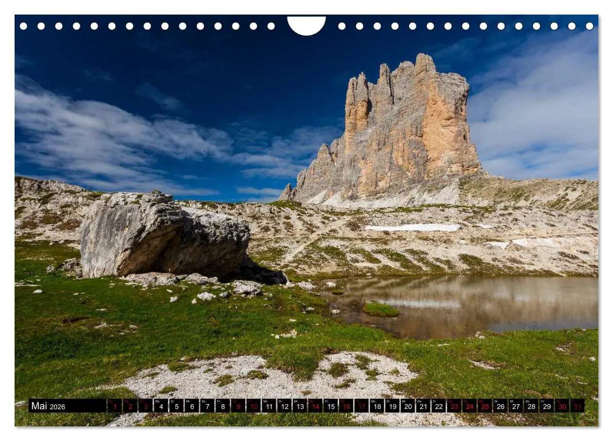 Bild: 9783457890233 | Drei Zinnen. Sextner Dolomiten (Wandkalender 2026 DIN A4 quer),...