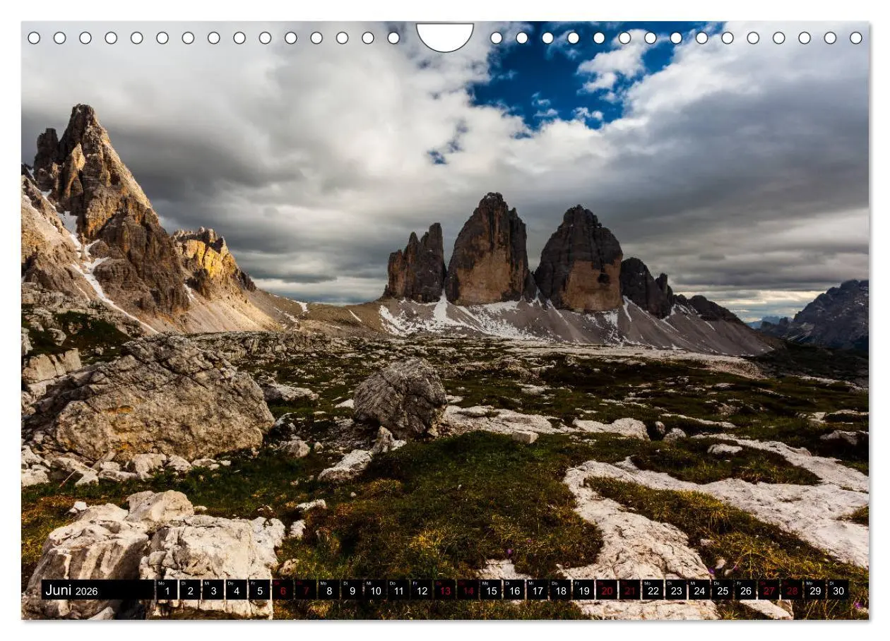 Bild: 9783457890233 | Drei Zinnen. Sextner Dolomiten (Wandkalender 2026 DIN A4 quer),...