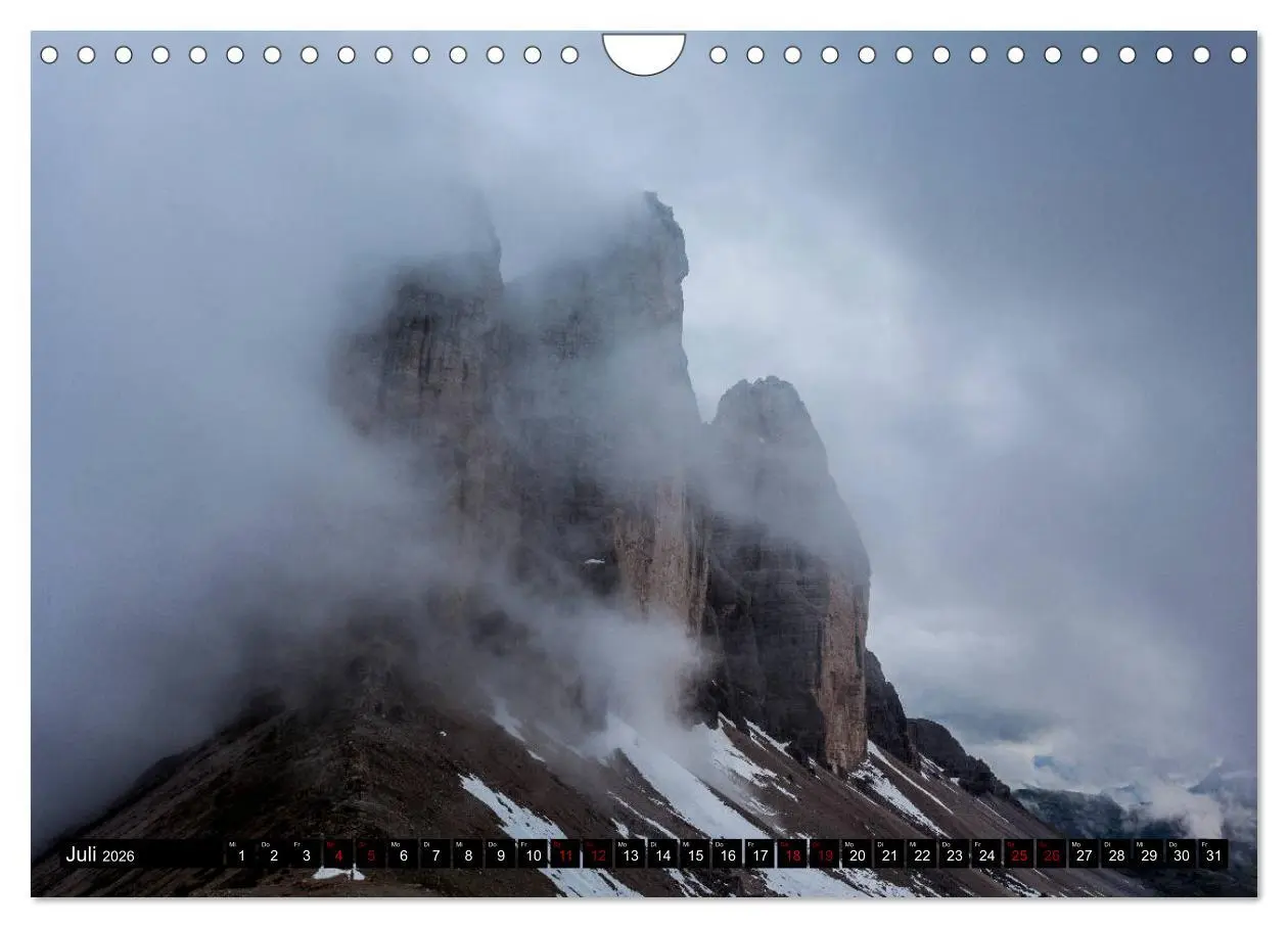 Bild: 9783457890233 | Drei Zinnen. Sextner Dolomiten (Wandkalender 2026 DIN A4 quer),...