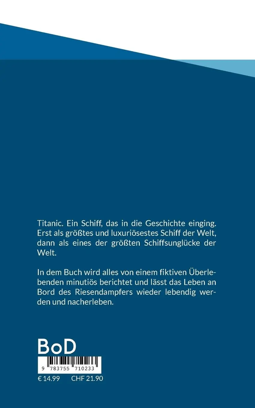 Rückseite: 9783755710233 | Titanic | Das Schiff der Träume | Christian Löffler | Taschenbuch