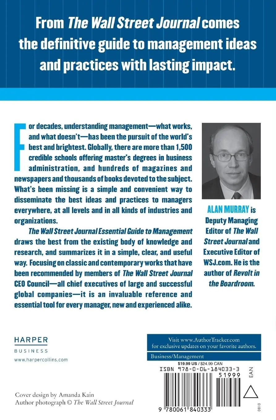 Rückseite: 9780061840333 | The Wall Street Journal Essential Guide to Management | Alan Murray
