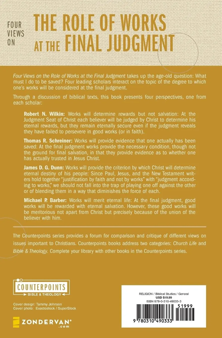 Rückseite: 9780310490333 | Four Views on the Role of Works at the Final Judgment | Wilkin (u. a.)