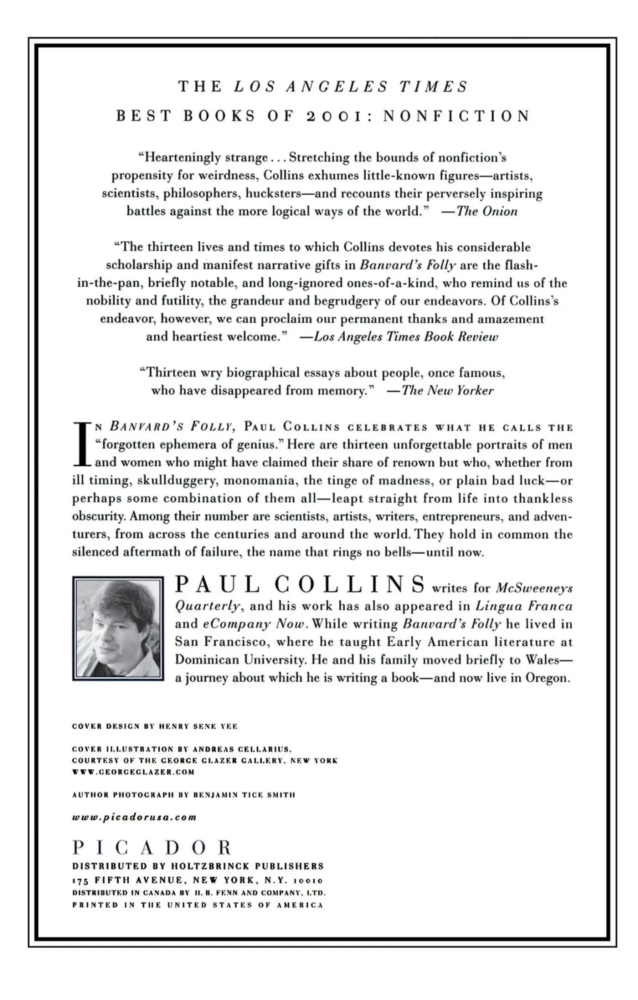 Rückseite: 9780312300333 | Banvard's Folly | Thirteen Tales of People Who Didn't Change the World