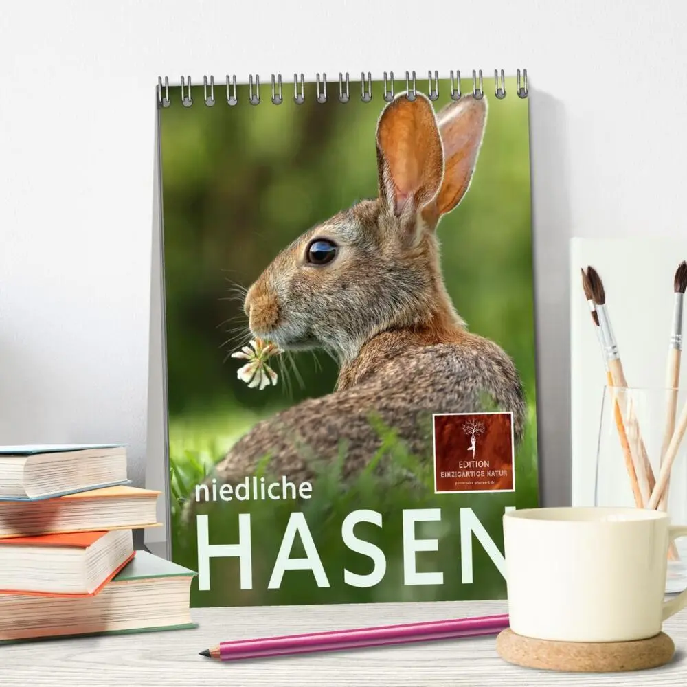Bild: 9783435930333 | Niedliche Hasen (Tischkalender 2025 DIN A5 hoch), CALVENDO...
