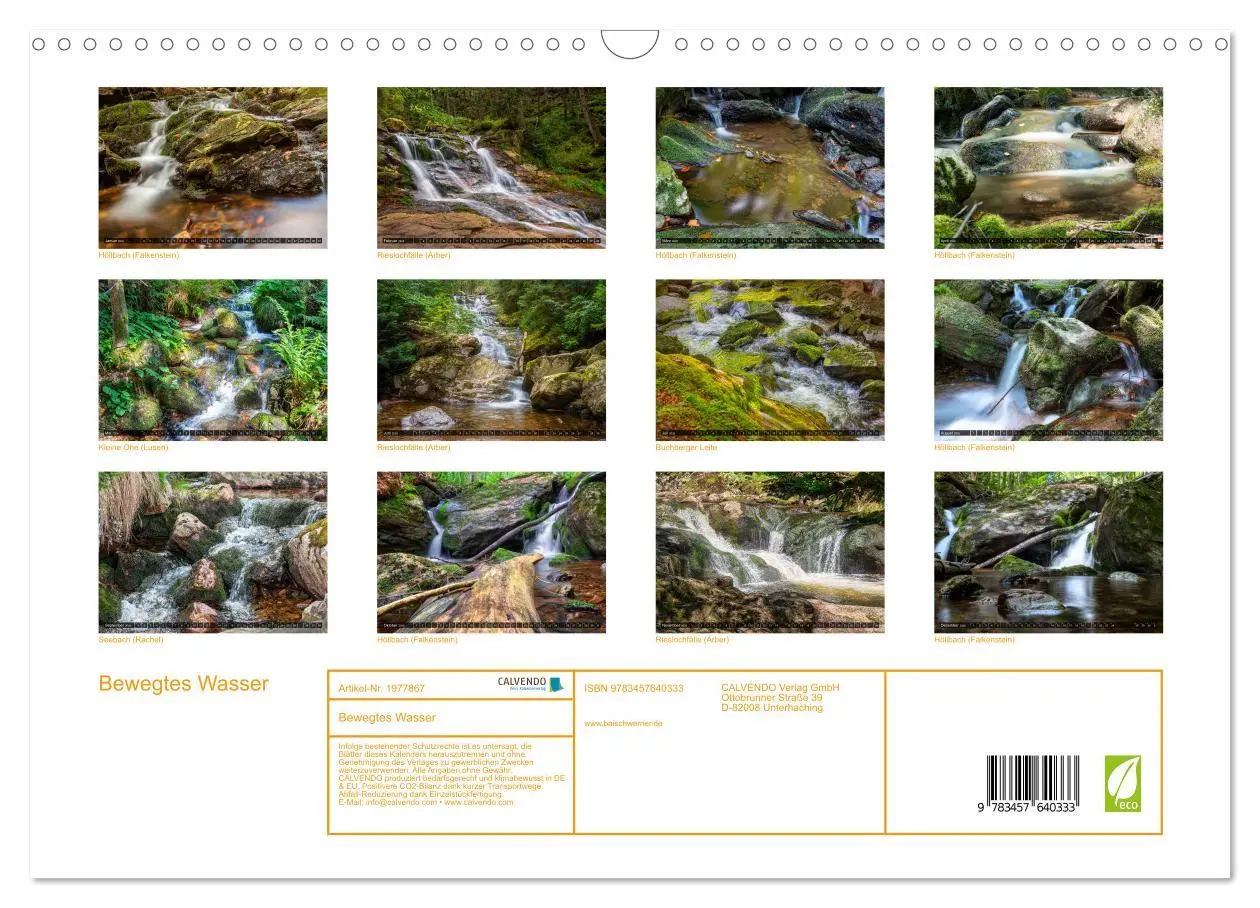 Bild: 9783457640333 | Bewegtes Wasser (Wandkalender 2026 DIN A3 quer), CALVENDO...