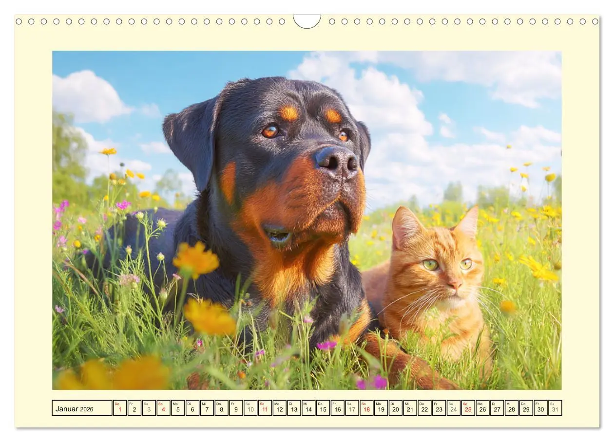 Bild: 9783516420333 | Rottweiler Momente. Kraftvolle Eleganz in der Natur (Wandkalender...