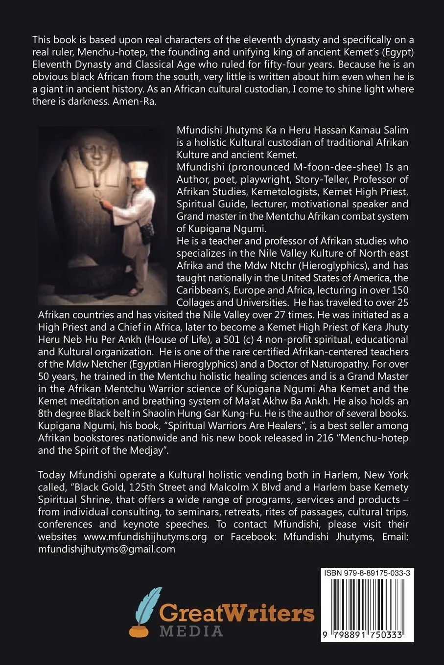 Rückseite: 9798891750333 | Mentchu-Hotep and the Spirit of the Medjay Book 1 | Salim | Buch