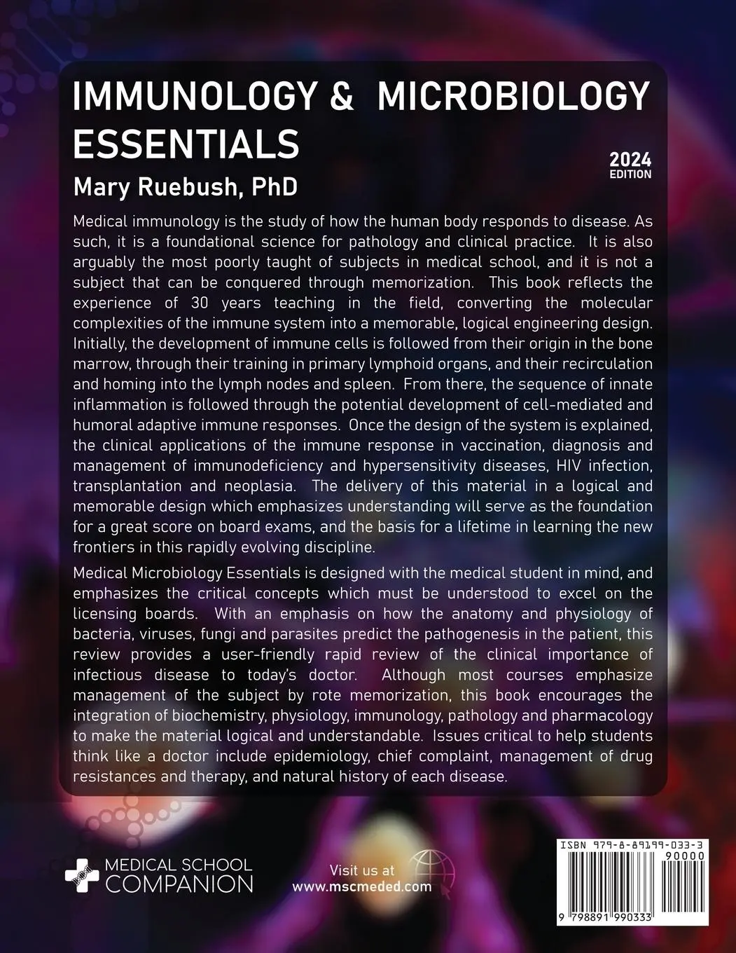 Rückseite: 9798891990333 | IMMUNOLOGY &amp; MICROBIOLOGY ESSENTIALS | Mary Ruebush | Taschenbuch