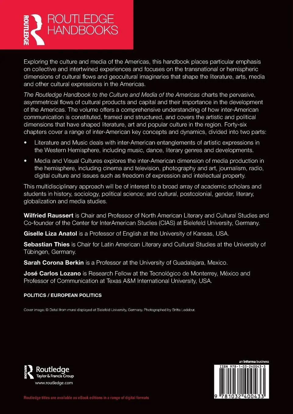 Rückseite: 9781032400433 | The Routledge Handbook to the Culture and Media of the Americas | Buch