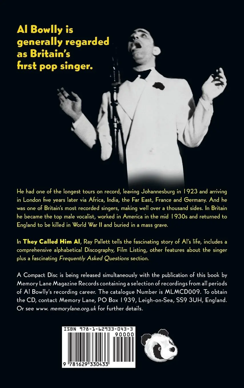 Rückseite: 9781629330433 | They Called Him Al | The Musical Life of Al Bowlly (hardback) | Buch