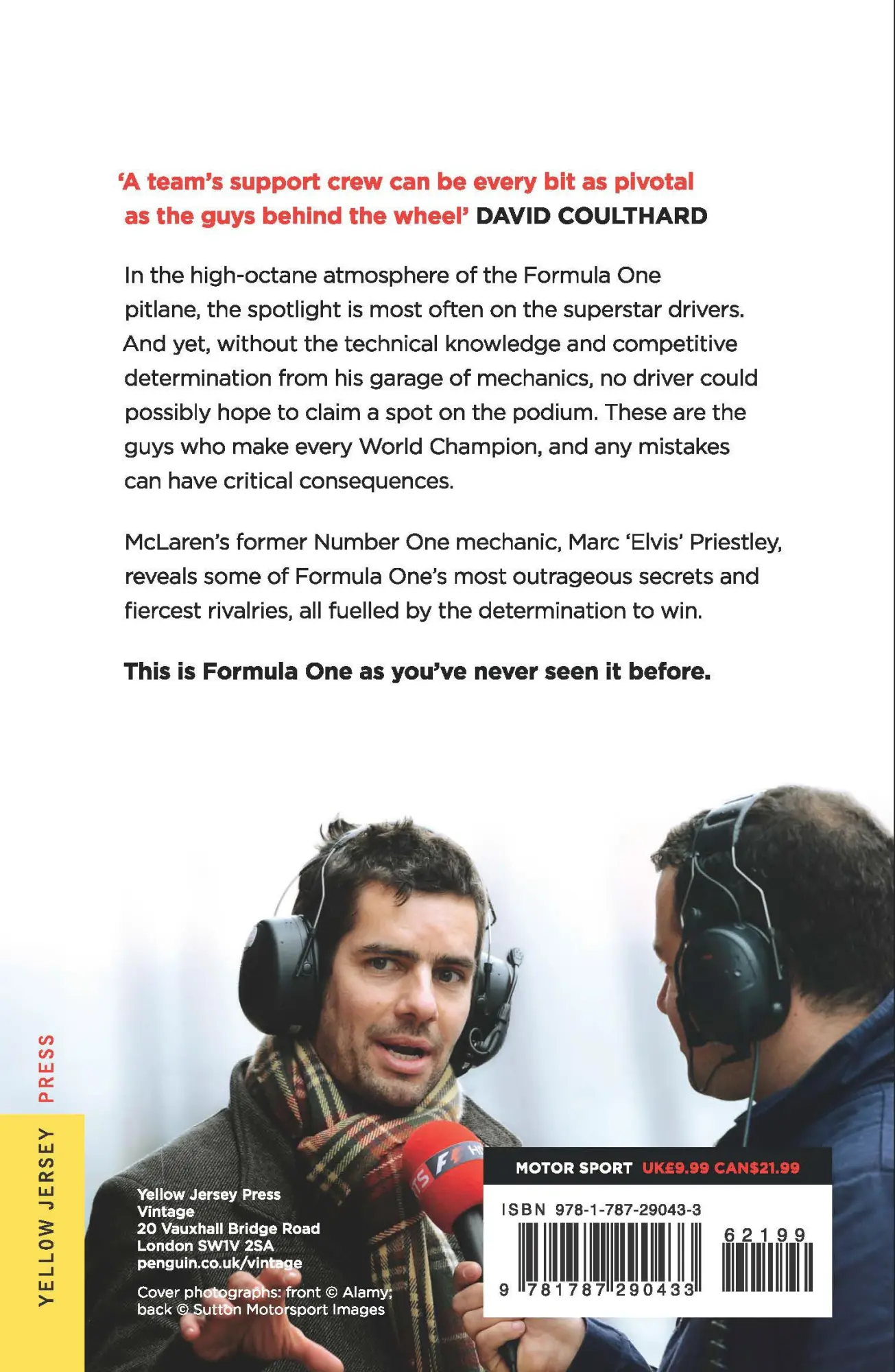 Rückseite: 9781787290433 | The Mechanic | The Secret World of the F1 Pitlane | Priestley | Buch