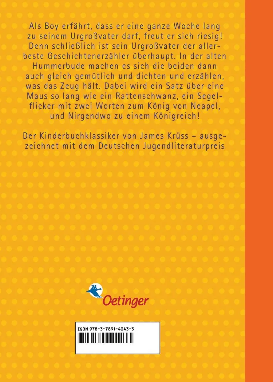 Rückseite: 9783789140433 | Mein Urgroßvater und ich | James Krüss | Buch | 267 S. | Deutsch