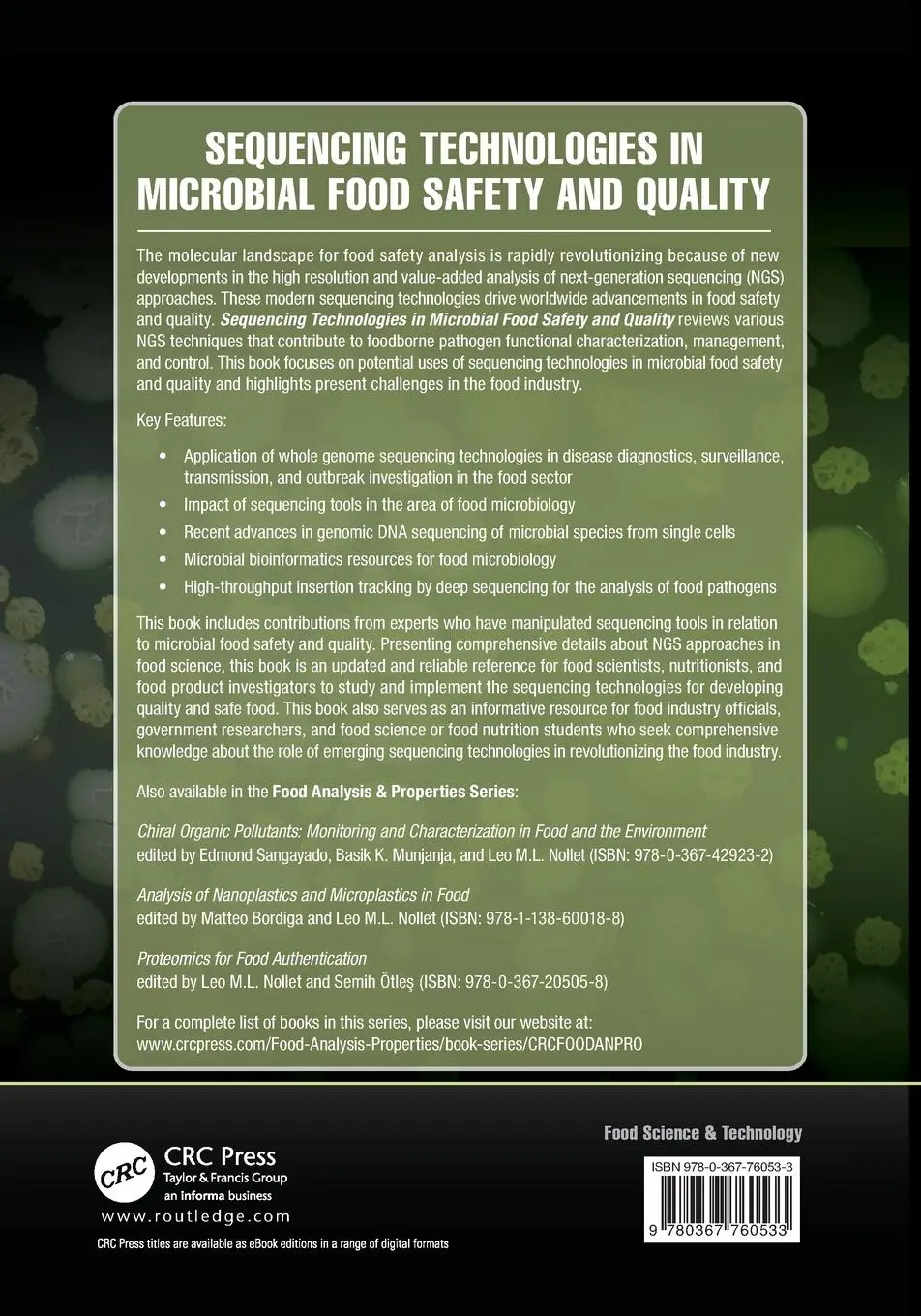 Rückseite: 9780367760533 | Sequencing Technologies in Microbial Food Safety and Quality | Buch