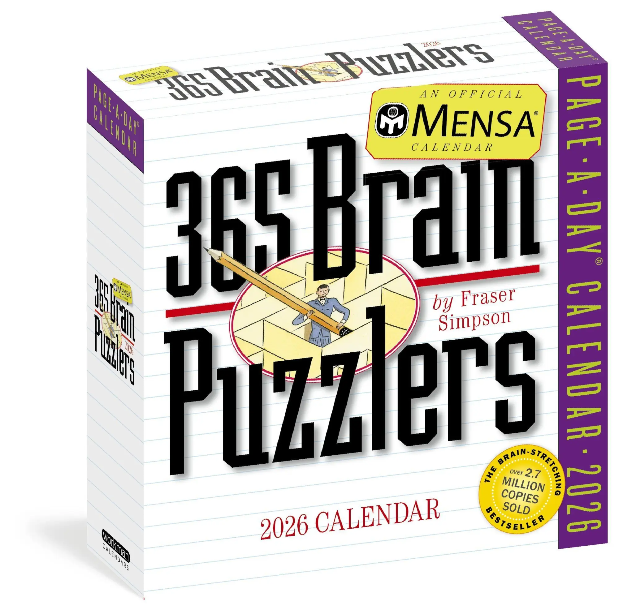 Cover: 9781523530533 | Mensa 365 Brain Puzzlers Page-A-Day® Calendar 2026 | Simpson (u. a.)