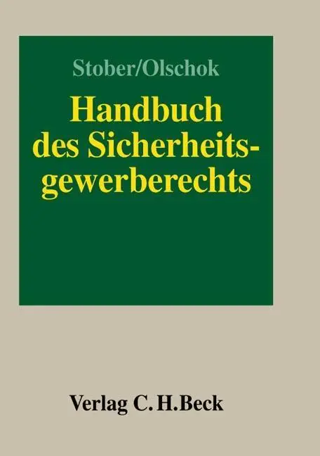 Cover: 9783406510533 | Handbuch des Sicherheitsgewerberechts | Rolf Stober | Buch | XXVIII