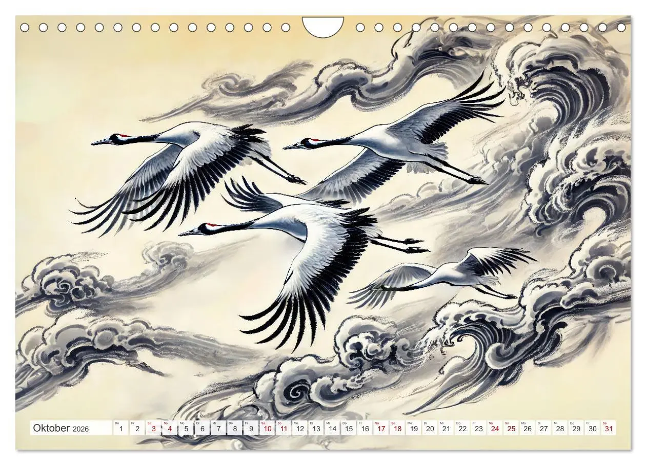 Bild: 9783457310533 | Eleganz der Kraniche - Majestätische Vögel in poetischer Tusche...