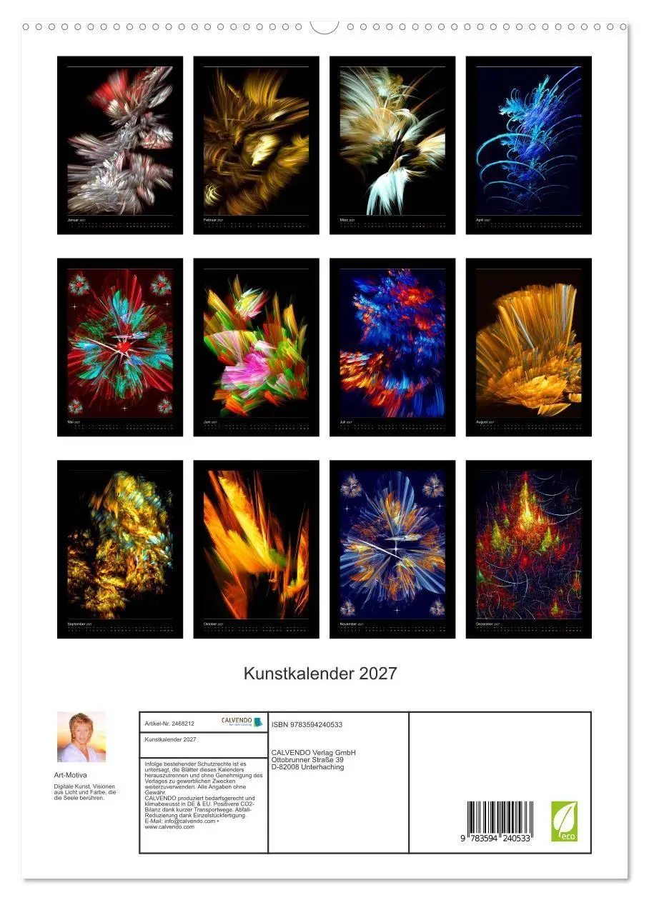 Bild: 9783594240533 | Kunstkalender 2027 (hochwertiger Premium Wandkalender 2027 DIN A2...