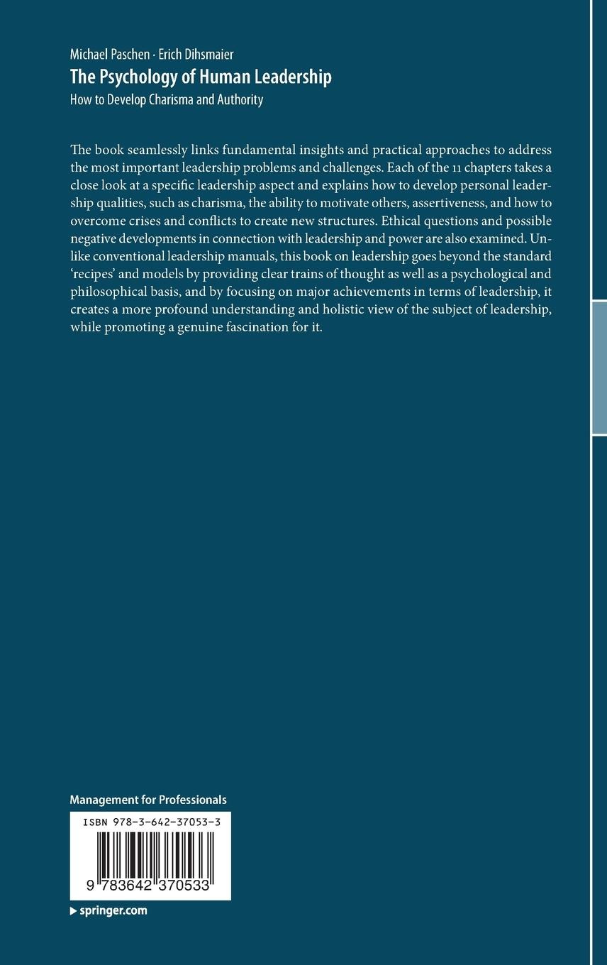 Rückseite: 9783642370533 | The Psychology of Human Leadership | Erich Dihsmaier (u. a.) | Buch