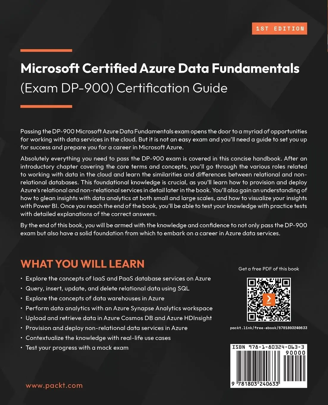 Rückseite: 9781803240633 | Microsoft Certified Azure Data Fundamentals (Exam DP-900)...