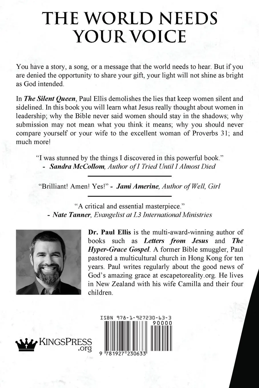 Rückseite: 9781927230633 | The Silent Queen | Why the Church Needs Women to Find their Voice