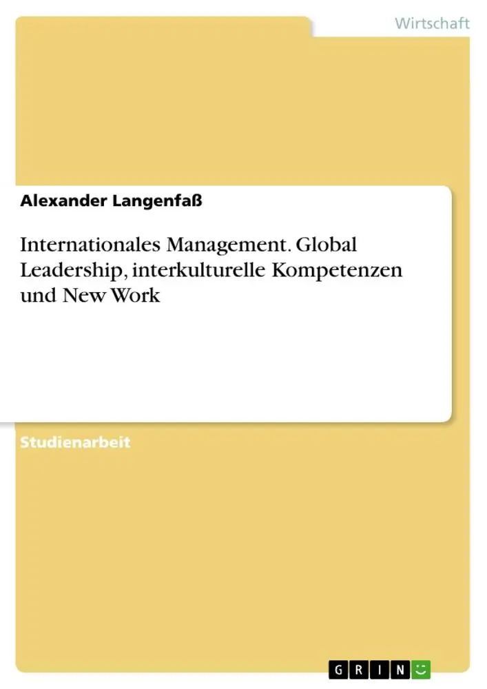 Cover: 9783346350633 | Internationales Management. Global Leadership, interkulturelle...