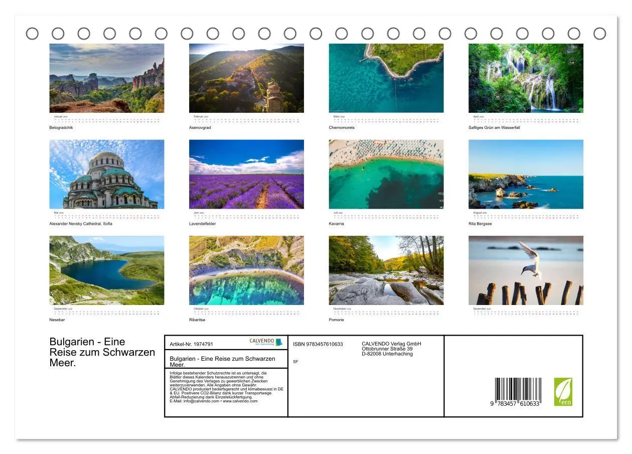 Bild: 9783457610633 | Bulgarien - Eine Reise zum Schwarzen Meer. (Tischkalender 2026 DIN...