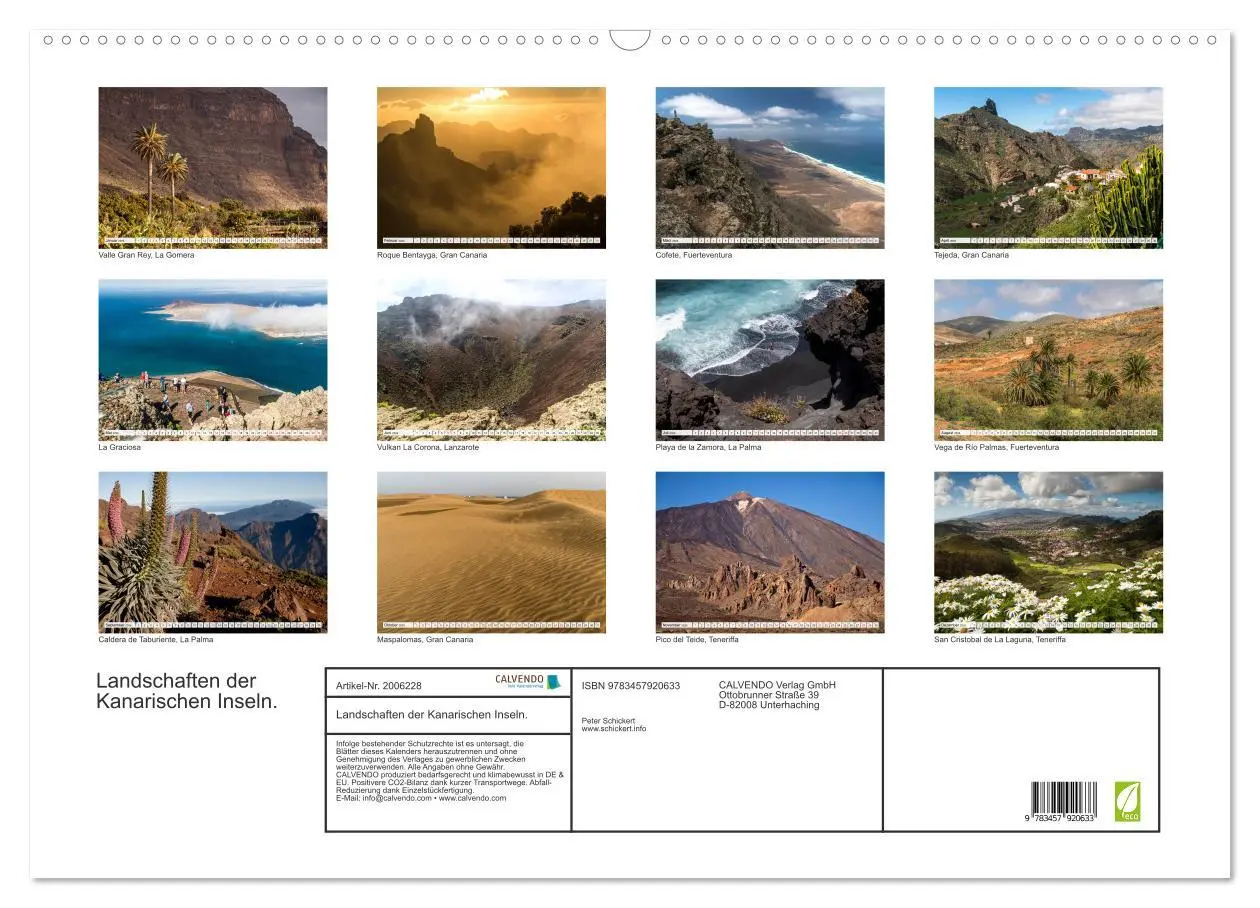 Bild: 9783457920633 | Landschaften der Kanarischen Inseln. (Wandkalender 2026 DIN A2...