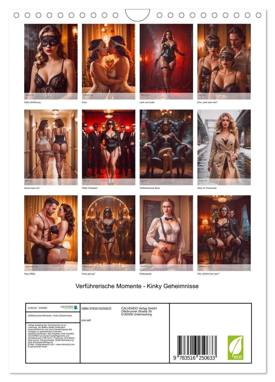 Bild: 9783516250633 | Verführerische Momente - Kinky Geheimnisse (Wandkalender 2026 DIN...
