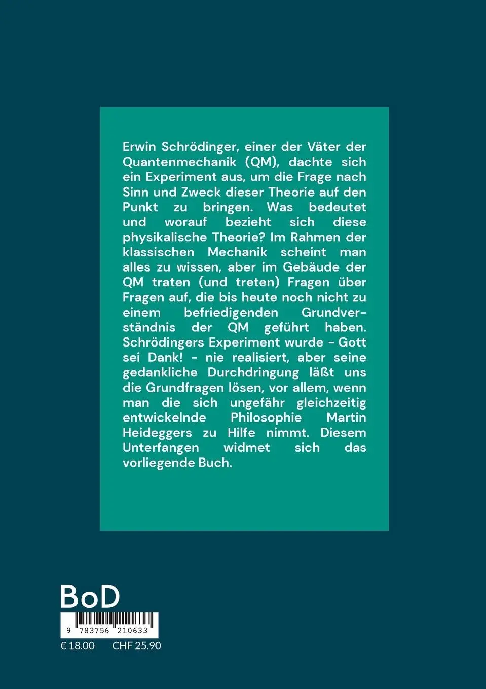 Rückseite: 9783756210633 | Schrödingers Katze und das Pendel des Todes | Thomas Krüger | Buch