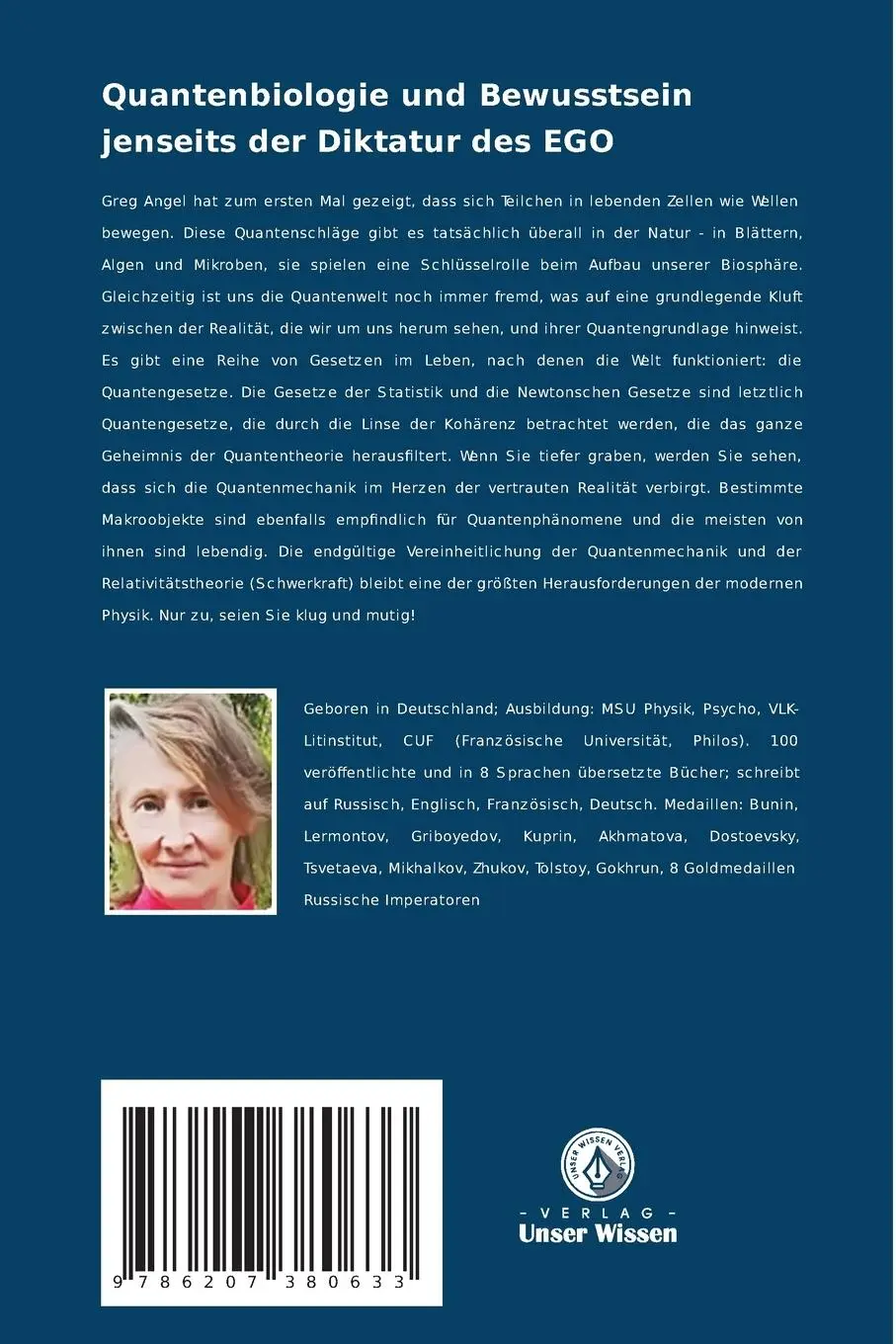 Rückseite: 9786207380633 | Quantenbiologie und Bewusstsein jenseits der Diktatur des EGO | Buch