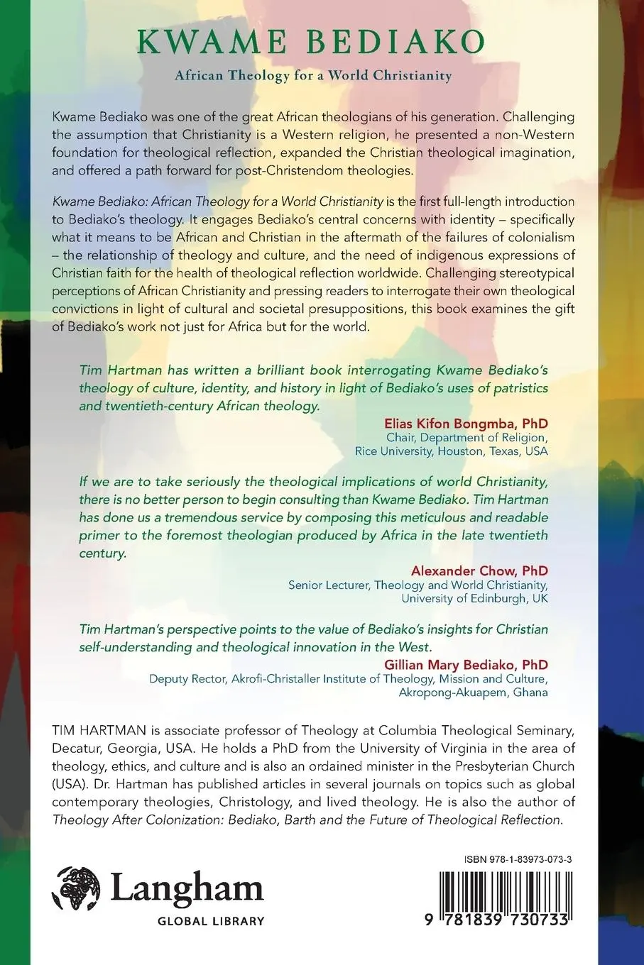 Rückseite: 9781839730733 | Kwame Bediako | African Theology for a World Christianity | Hartman