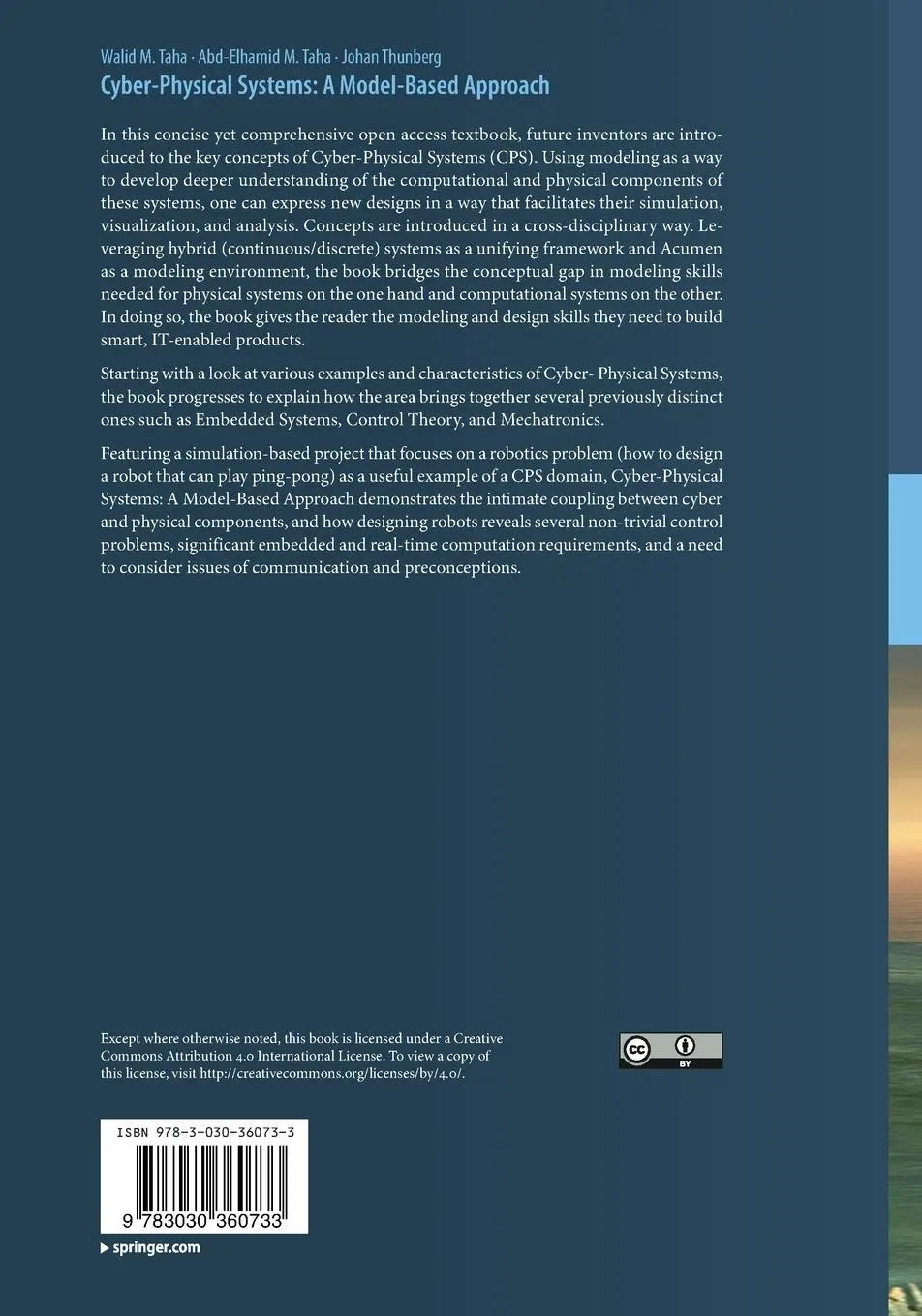 Rückseite: 9783030360733 | Cyber-Physical Systems: A Model-Based Approach | Walid M. Taha (u. a.)