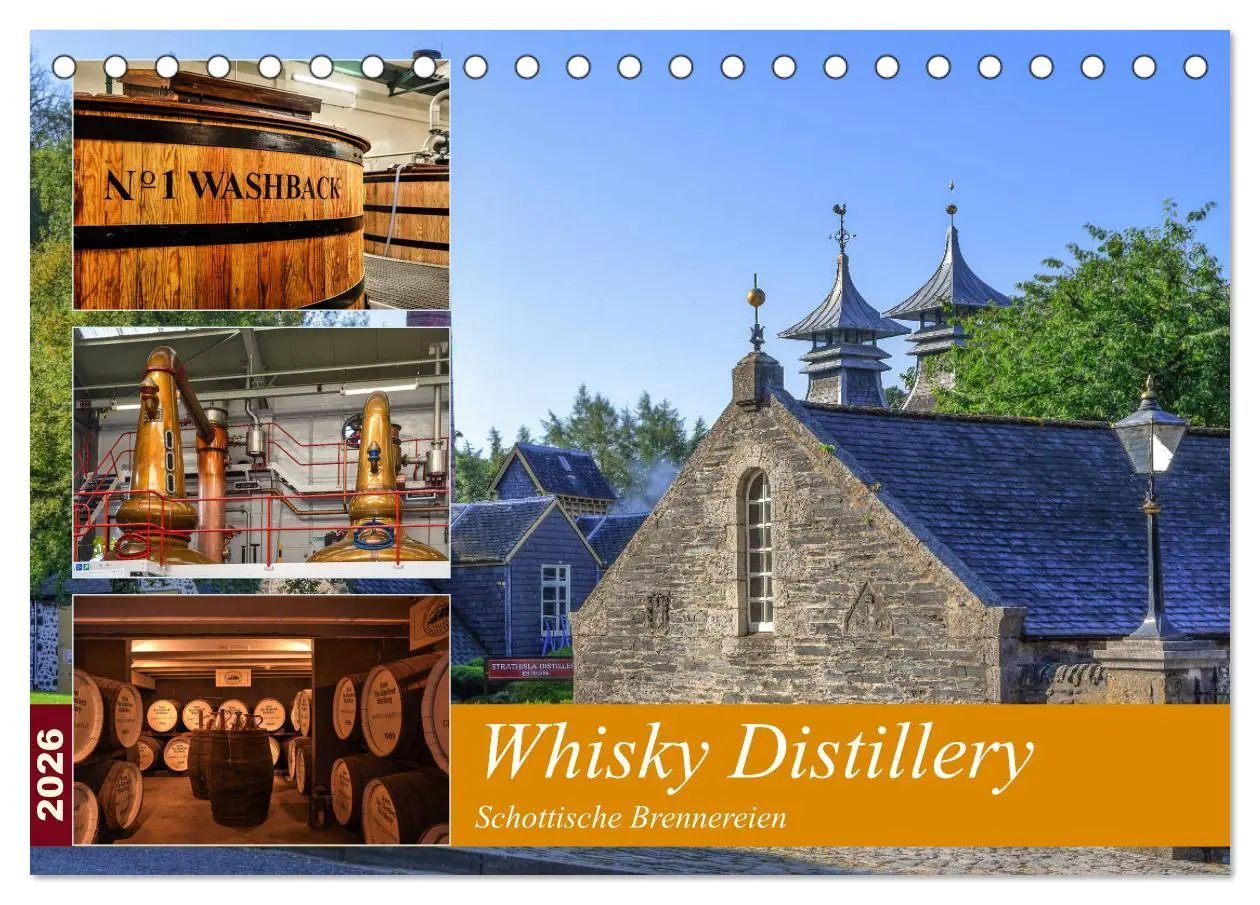 Cover: 9783457770733 | Whisky Distillery - Schottische Brennereien (Tischkalender 2026 DIN...
