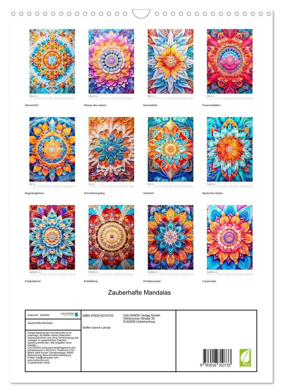 Bild: 9783516310733 | Zauberhafte Mandalas (Wandkalender 2026 DIN A3 hoch), CALVENDO...