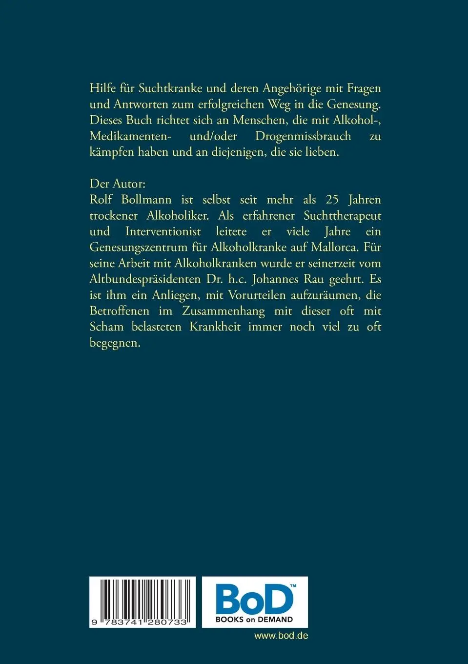 Rückseite: 9783741280733 | Ich schaffe es nicht allein | Rolf D. Bollmann | Taschenbuch | 156 S.