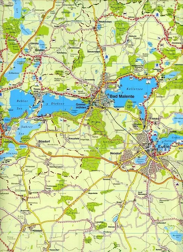 Bild: 9783896410733 | Plön Kreis, KVplan, Radkarte/Freizeitkarte, 1:60.000 / 1:25.000 | 2021