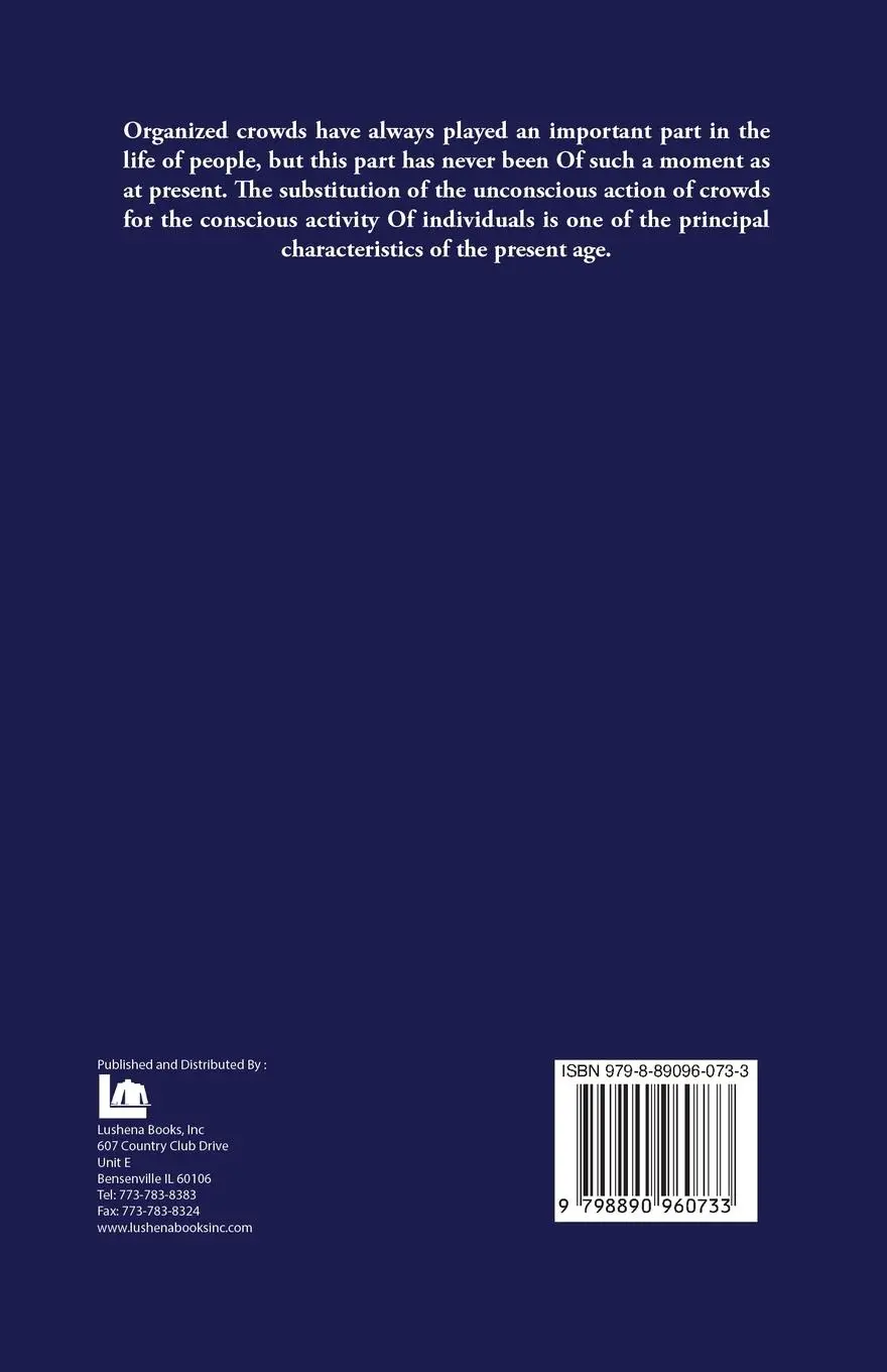 Rückseite: 9798890960733 | The Crowd A Study of the Popular Mind | Gustave Le Bon | Taschenbuch