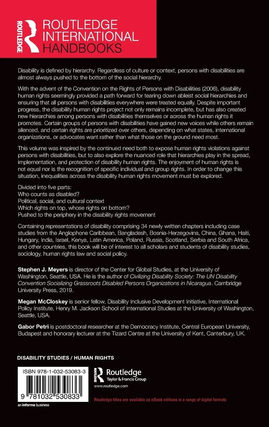 Rückseite: 9781032530833 | The Routledge International Handbook of Disability Human Rights...
