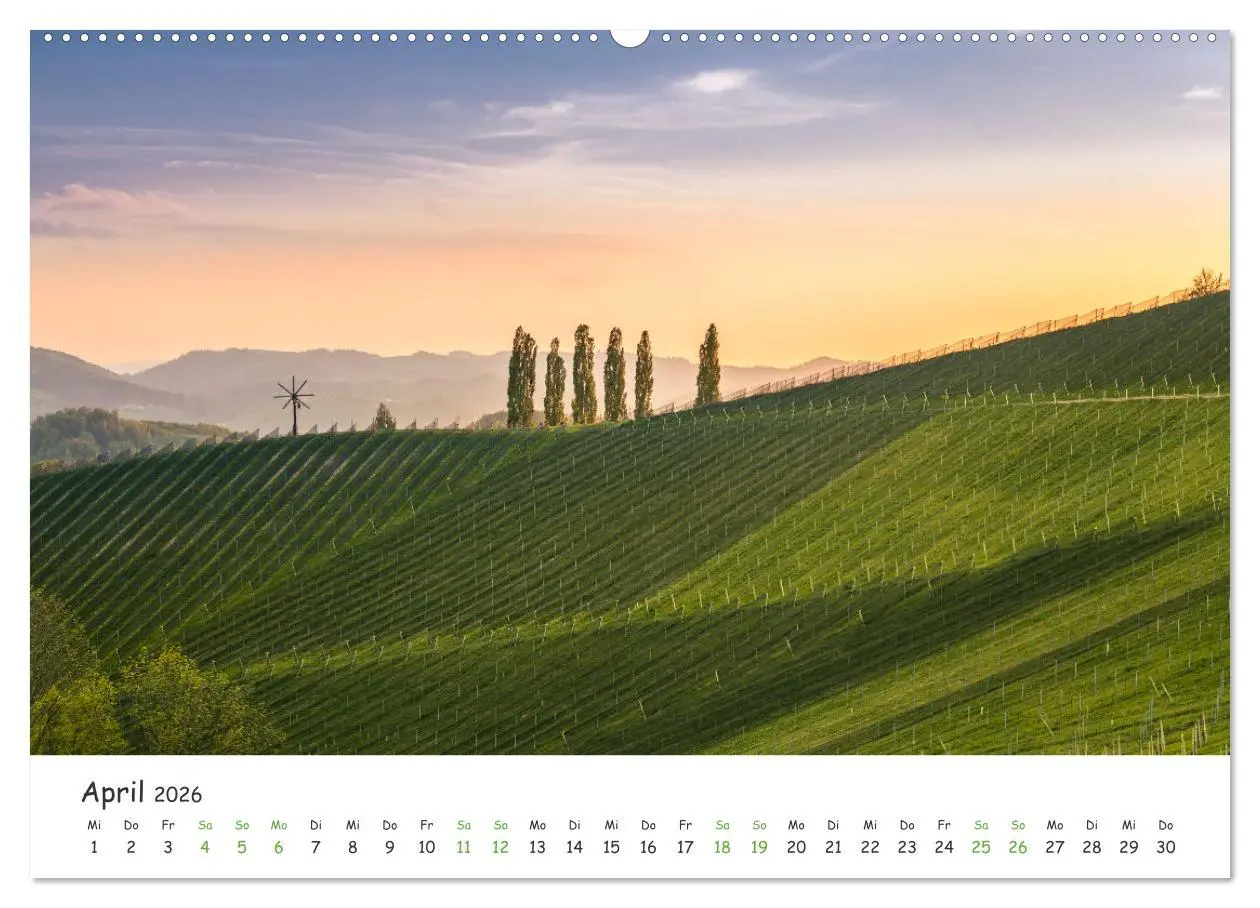 Bild: 9783457450833 | Südsteiermark365 (hochwertiger Premium Wandkalender 2026 DIN A2...