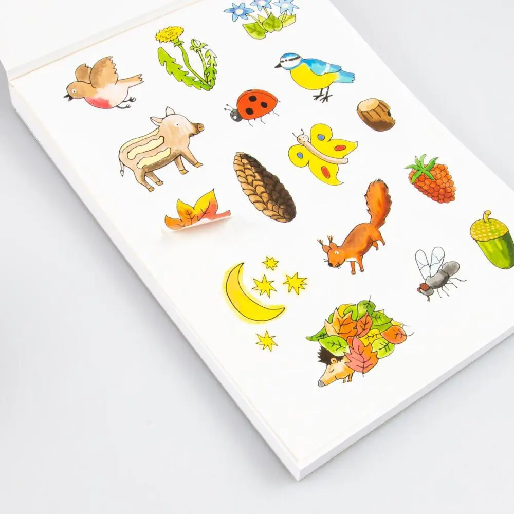Autor: 9783551190833 | Mein Malblock: Wald und Wiese | Mit vielen bunten Stickern | Mensing