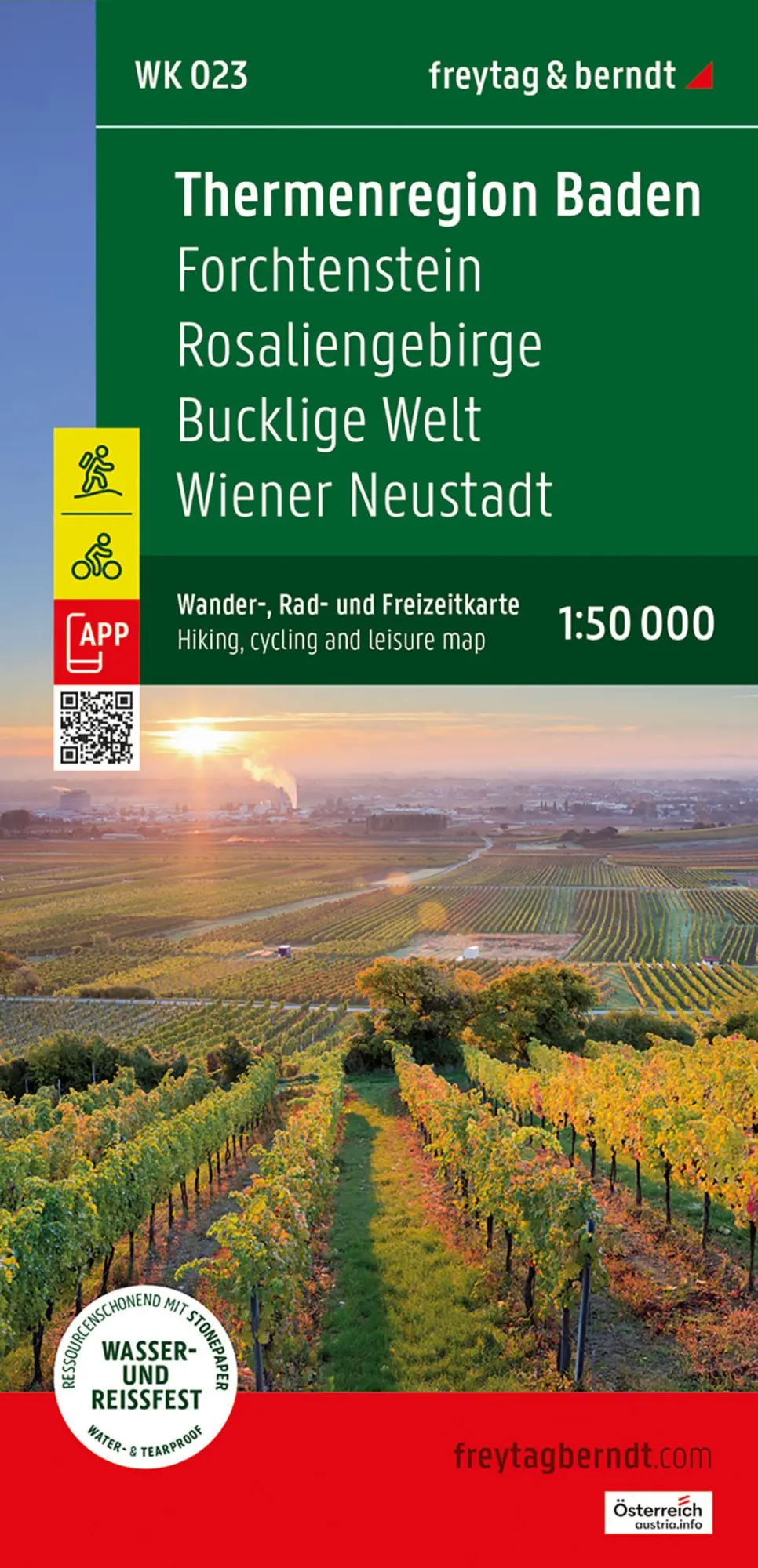 Cover: 9783707920833 | freytag &amp; berndt Wanderkarte WK 023 Thermenregion Baden,...