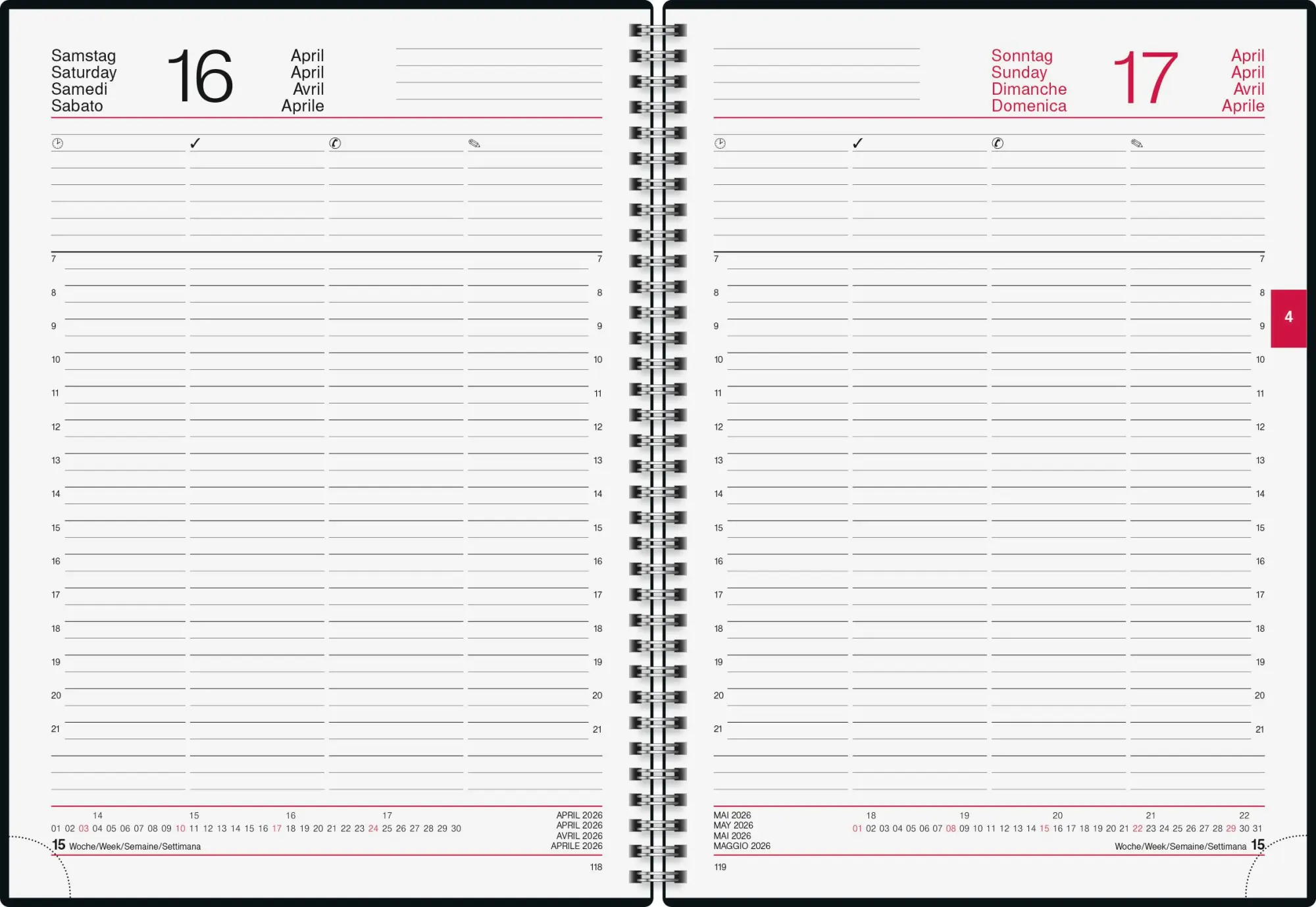 Bild: 4003273790933 | rido/idé 7027501906 Buchkalender Mod. Conform 2026 A4, Kunststoff,...
