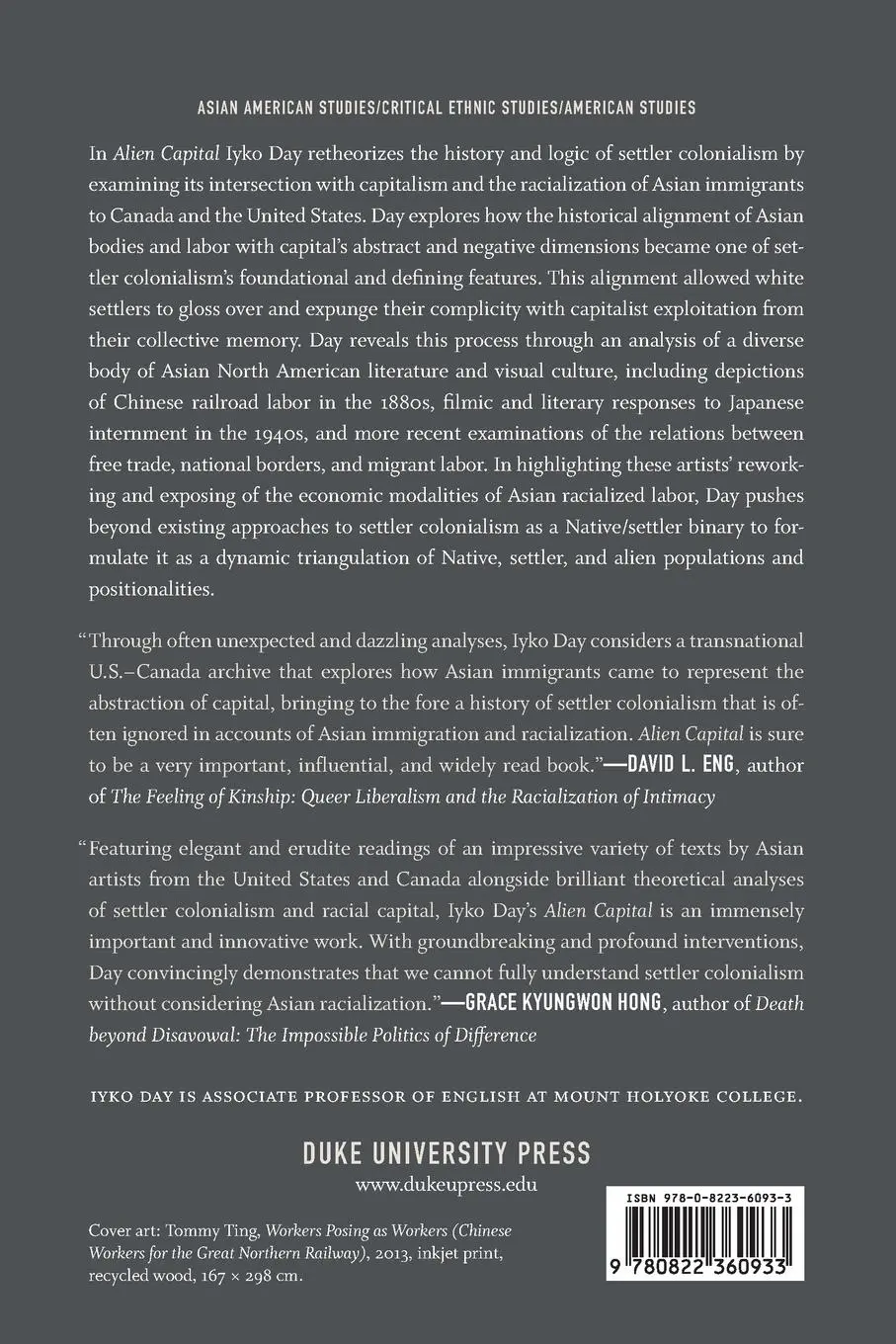 Rückseite: 9780822360933 | Alien Capital | Iyko Day | Taschenbuch | Paperback | Englisch | 2016