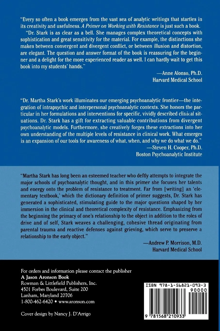 Rückseite: 9781568210933 | A Primer on Working with Resistance | Martha Stark | Taschenbuch